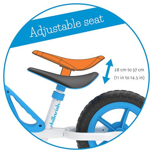 Bicicleta de echilibru, Chillafish Charlie Blue, Usoara, Cu ghidon si sa reglabile, Greutate 2.5 Kg, Cu roti din spuma EVA, 10 inch, Pentru 18-48 luni - 3