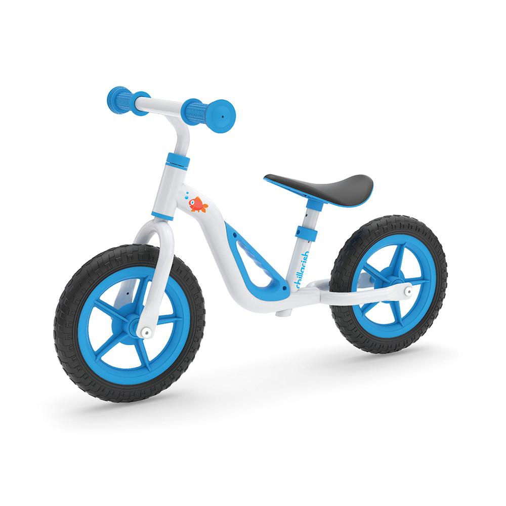 Bicicleta de echilibru Chillafish Charlie Blue Usoara Cu ghidon si sa reglabile Greutate 2.5 Kg Cu roti din spuma EVA 10 inch Pentru 18-48 luni