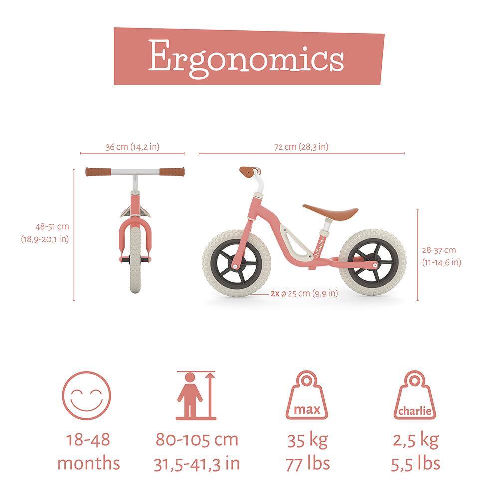 Bicicleta de echilibru, Chillafish Charlie Flamingo, Usoara, Cu ghidon si sa reglabile, Greutate 2.5 Kg, Cu roti din spuma EVA, 10 inch, Pentru 18-48 luni - 3