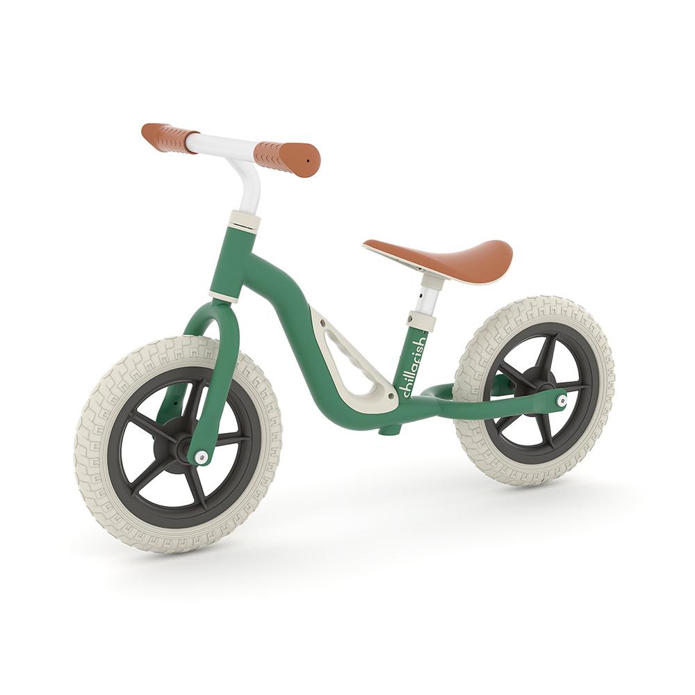 Bicicleta de echilibru Chillafish Charlie Forest Usoara Cu ghidon si sa reglabile Greutate 2.5 Kg Cu roti din spuma EVA 10 inch Pentru 18-48 luni