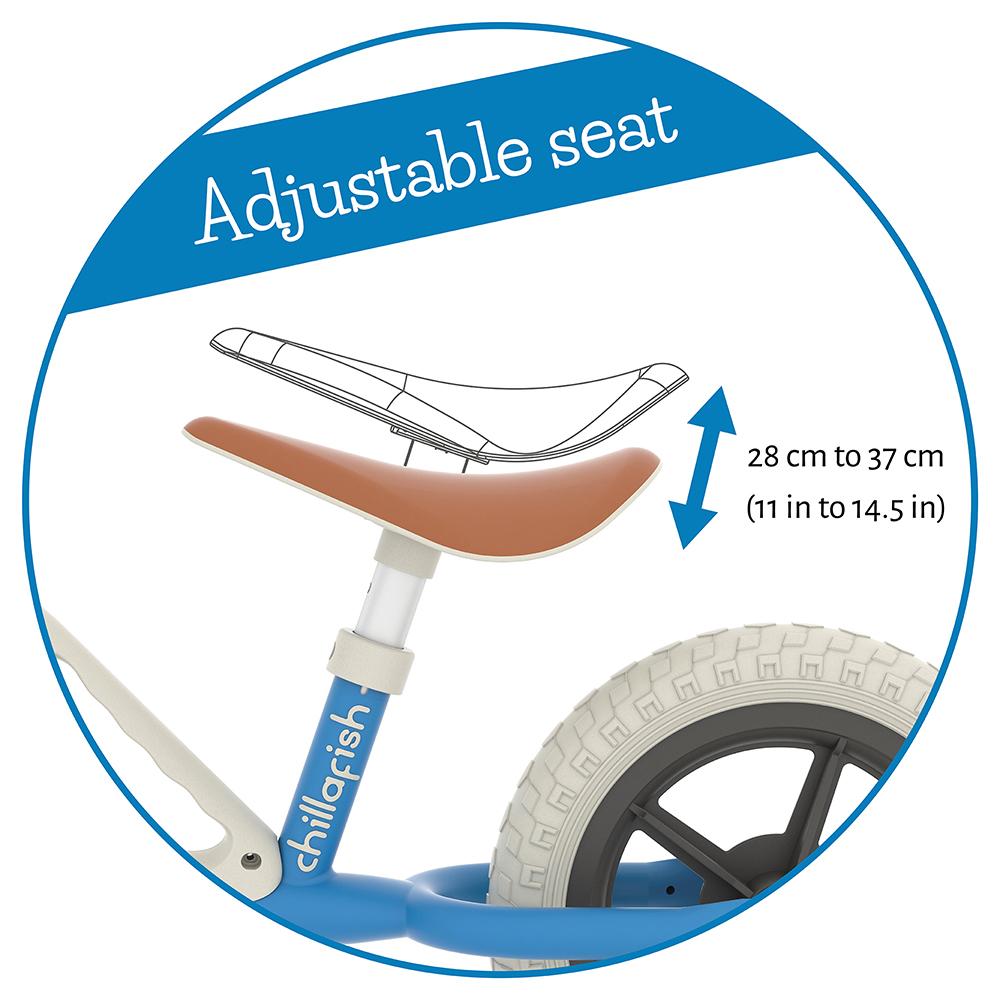 Bicicleta de echilibru, Chillafish Charlie Navy, Usoara, Cu ghidon si sa reglabile, Greutate 2.5 Kg, Cu roti din spuma EVA, 10 inch, Pentru 18-48 luni - 4