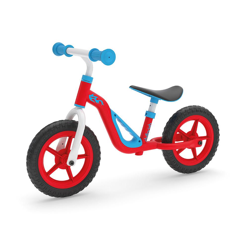 Bicicleta de echilibru Chillafish Charlie Red Usoara Cu ghidon si sa reglabile Greutate 2.5 Kg Cu roti din spuma EVA 10 inch Pentru 18-48 luni