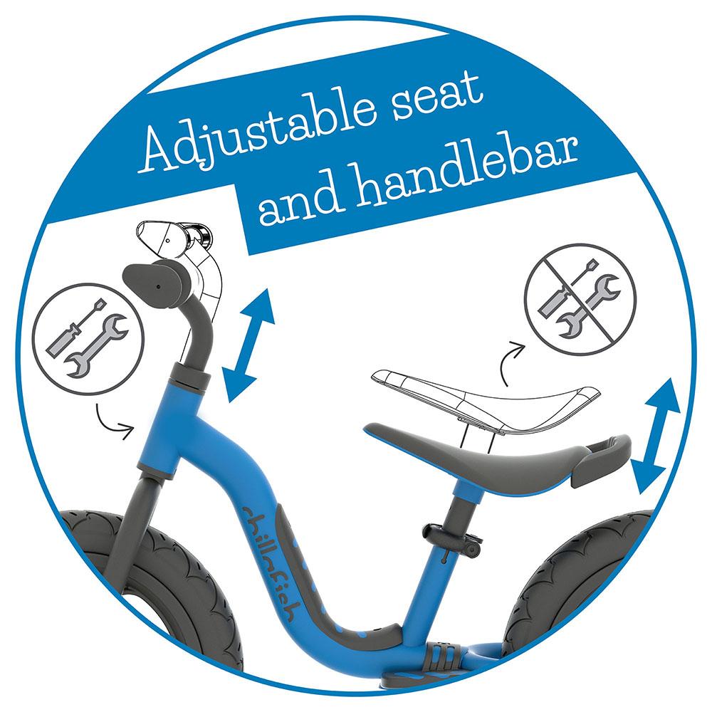 Bicicleta de echilibru Chillafish Charlie Sport Navy 12 inch reglabila, ghidon din spuma, suport picioare, greutate admisa 35 kg - 1 | YEO
