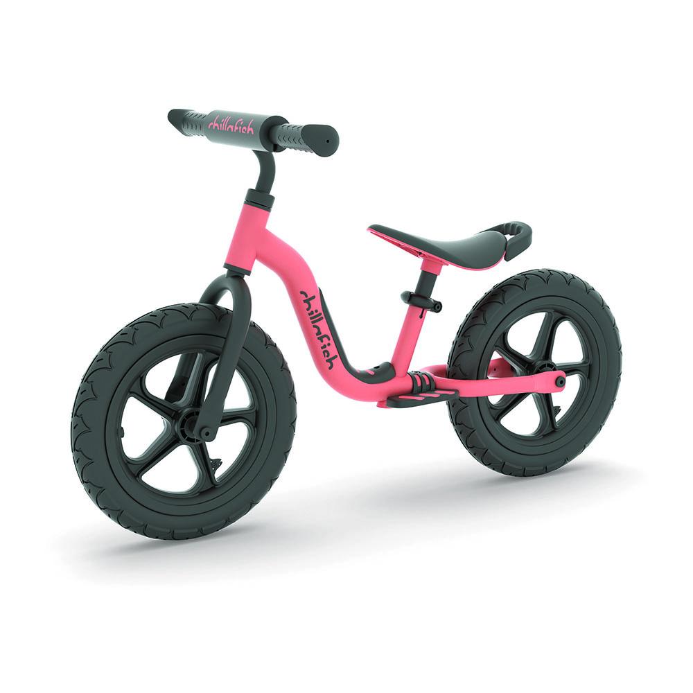 Bicicleta de echilibru Chillafish Charlie Sport Flamingo 12 inch reglabila ghidon din spuma suport picioare greutate admisa 35 kg