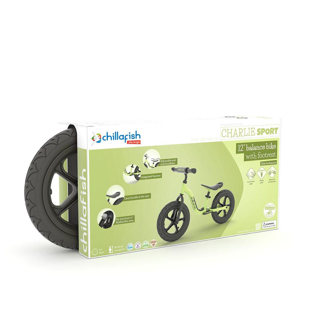 Bicicleta de echilibru Chillafish Charlie Sport Pistachio 12 inch reglabila, ghidon din spuma, suport picioare, greutate admisa 35 kg - 1 | YEO