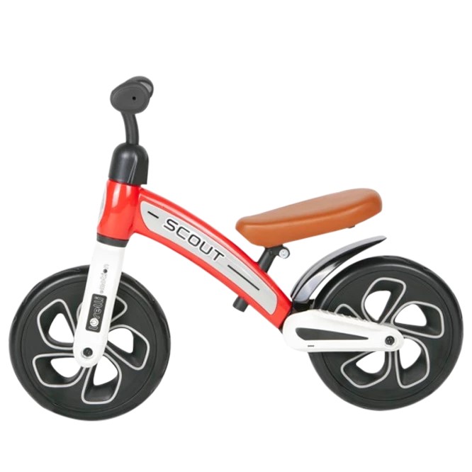 Bicicleta copii fara pedale Lorelli Scout Red, de echilibru, roti din spuma EVA, scaun reglabil pe inaltime de la 30 cm pana la 33 cm, varsta 2-4 ani, maxim 25 de kg, ghidon reglabil in inaltime de la 49 cm pana la 51.5 cm - 4