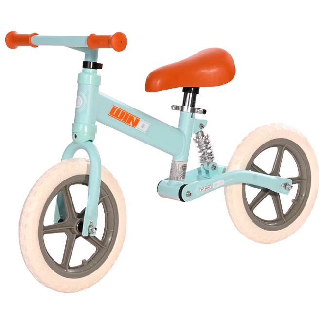 Bicicleta copii fara pedale Lorelli Wind Light Blue, roti din spuma EVA, amortizor reglabil care ajuta la absorbtia socurilor, scaun reglabil de la 47 cm pana la 50 cm, 12 inch, varsta 2-5 ani, maxim 25 de kg