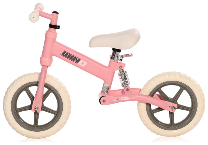 Bicicleta copii fara pedale Lorelli Wind Pink, roti din spuma EVA, amortizor reglabil care ajuta la absorbtia socurilor, scaun reglabil de la 47 cm pana la 50 cm, 12 inch, varsta 2-5 ani, maxim 25 de kg - 3 | YEO