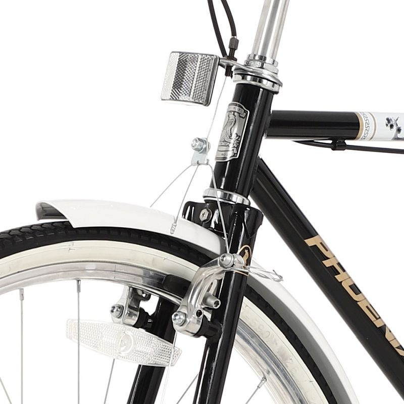 Bicicleta de oras, 26 inch, cadru otel, portbagaj, aspect vintage, neagra, phoenix