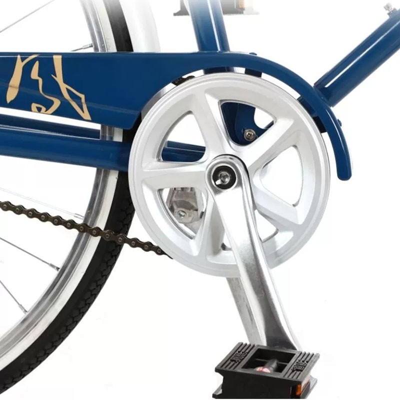 Bicicleta de oras 26 inch, cadru otel, portbagaj, jante aluminiu, cric, vintage, albastru