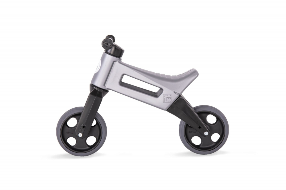 Tricicleta copii fara pedale 2 in 1 cu cosulet pentru ghidon Funny Wheels Rider Sport Gri, inaltime scaun 27-29 cm, raza de viraj limitata, de la 18 luni, greutate maxima admisa 25 Kg - 3