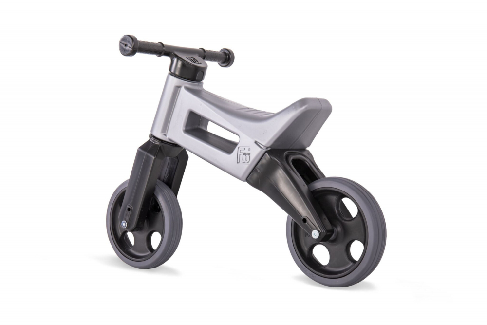 Tricicleta copii fara pedale 2 in 1 cu cosulet pentru ghidon Funny Wheels Rider Sport Gri, inaltime scaun 27-29 cm, raza de viraj limitata, de la 18 luni, greutate maxima admisa 25 Kg - 6