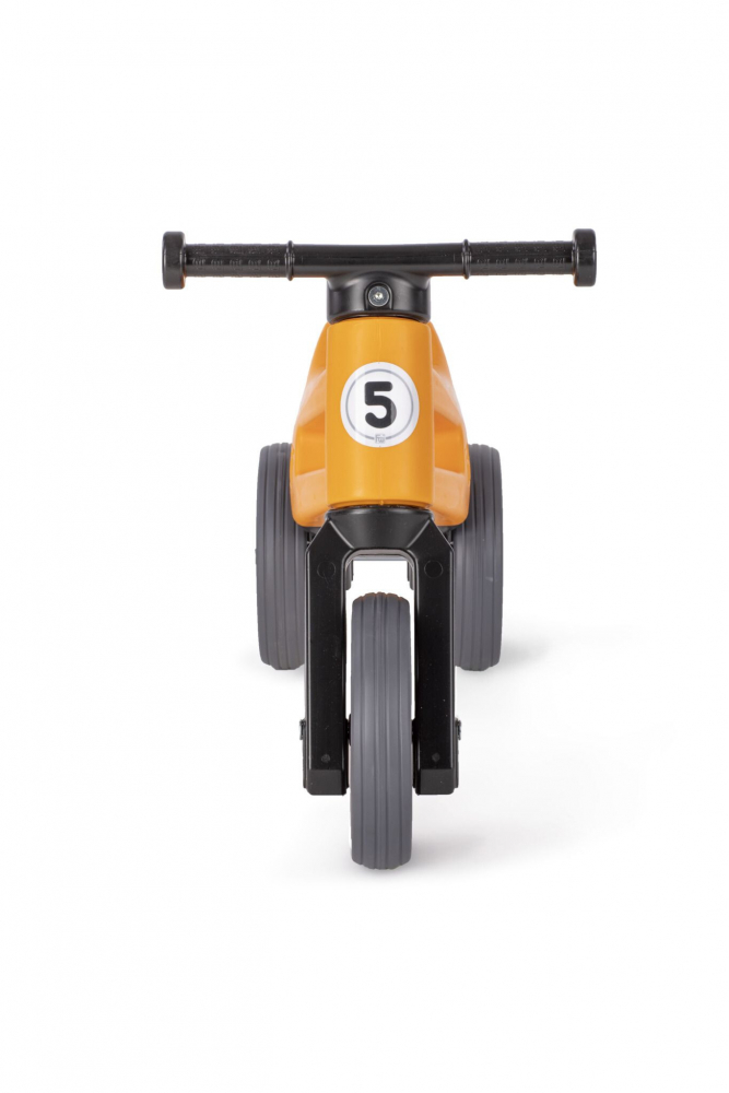 Tricicleta copii fara pedale 2 in 1 cu cosulet pentru ghidon Funny Wheels Rider Sport Portocaliu, inaltime scaun 27-29 cm, raza de viraj limitata, de la 18 luni, greutate maxima admisa 25 Kg - 4