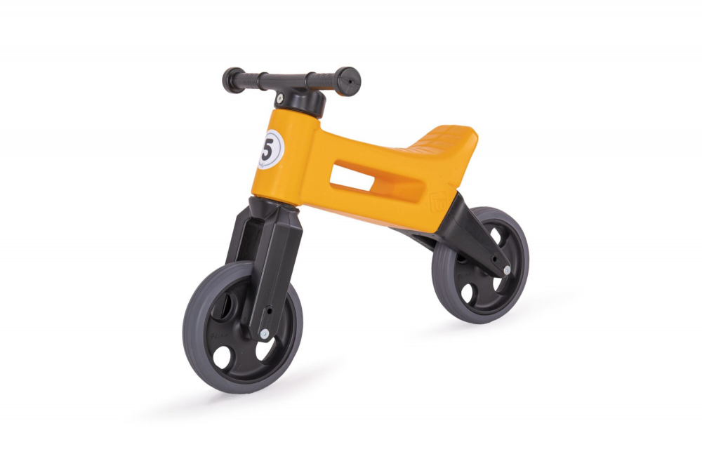 Tricicleta copii fara pedale 2 in 1 cu cosulet pentru ghidon Funny Wheels Rider Sport Portocaliu, inaltime scaun 27-29 cm, raza de viraj limitata, de la 18 luni, greutate maxima admisa 25 Kg - 5