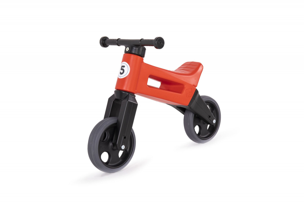 Bicicleta fara pedale 2 in 1 cu cosulet pentru ghidon Funny Wheels Rider Sport Rosu