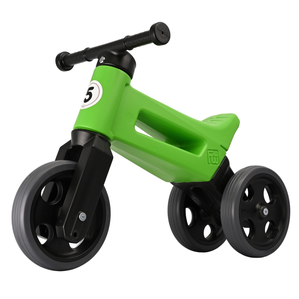 Tricicleta copii fara pedale 2 in 1 cu cosulet pentru ghidon Funny Wheels Rider Sport Verde, inaltime scaun 27-29 cm, raza de viraj limitata, de la 18 luni, greutate maxima admisa 25 Kg - 4