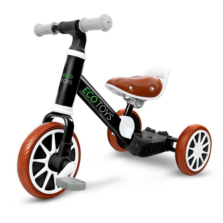 Bicicleta copii cu pedale detasabile Ecotoys LC-V1307 negru, scaun ajustabil de la 29-33 cm, roti din spuma EVA, de la 2 ani pana la 20 kg - 3 | YEO