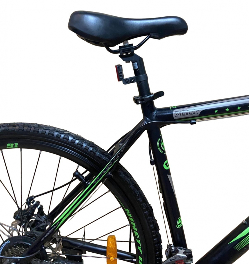 Bicicleta hibrida 700c, de munte si oras, cadru 18 inch aluminiu, 21 viteze shimano, frane pe disc - 2 | YEO
