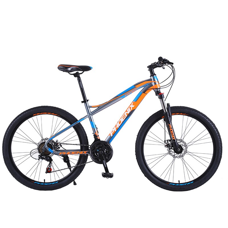 Bicicleta mountain bike 26, cadru otel, 21 viteze, schimbator shimano, suspensii pe furca, frana disc, phoenix - 5