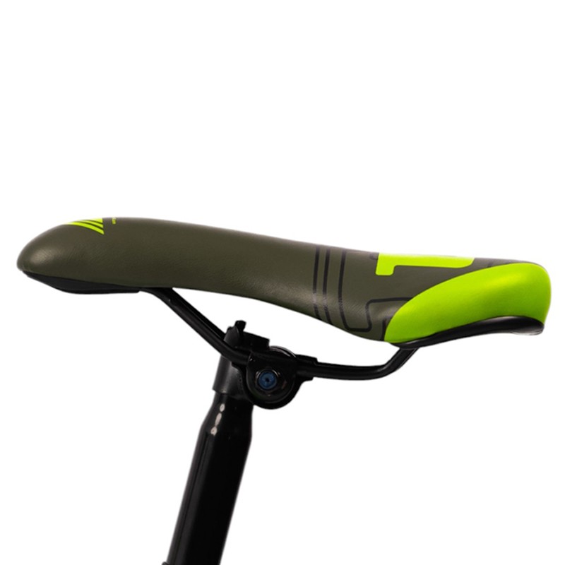 Bicicleta mountain bike, roti 26 inch, frana disc, cadru otel, schimbator shimano, suspensii furca, verde neon - 2 | YEO