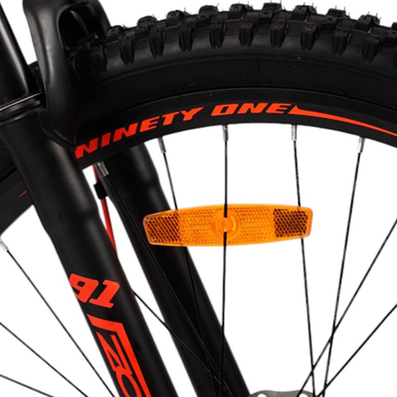 Bicicleta mtb 26 inch, schimbator shimano cu 21 viteze, suspensii fata, cadru otel, jante aluminiu, negru-portocaliu - 4