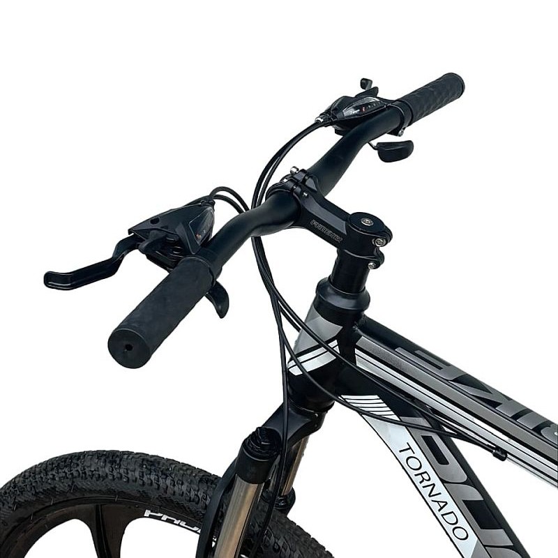 Bicicleta mtb 26 inch, shimano 21 viteze, frane pe disc, cadru din otel, tornado, black - 2 | YEO