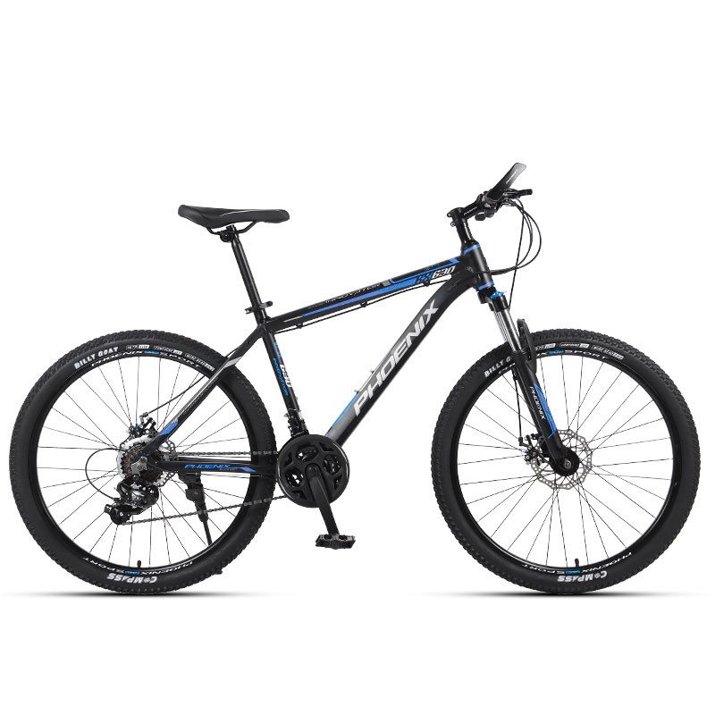 Bicicleta mtb de 26 inch, 21 viteze shimano, jante aluminiu, frane disc, phoenix, negru-albastru - 1 | YEO