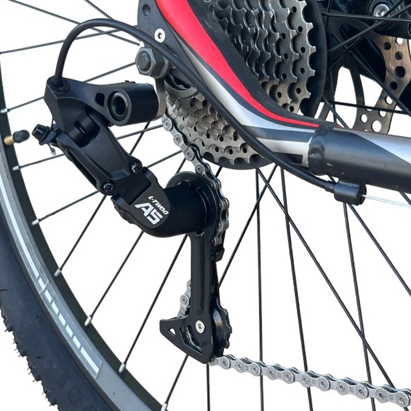Bicicleta MTB hardtail 27.5 inch, 27 viteze, frane pe disc, cadru aluminiu 17 inch, genio, furca cu suspensie, sistem franare disc-mecanic, jante aluminiu, cric inclus - 6
