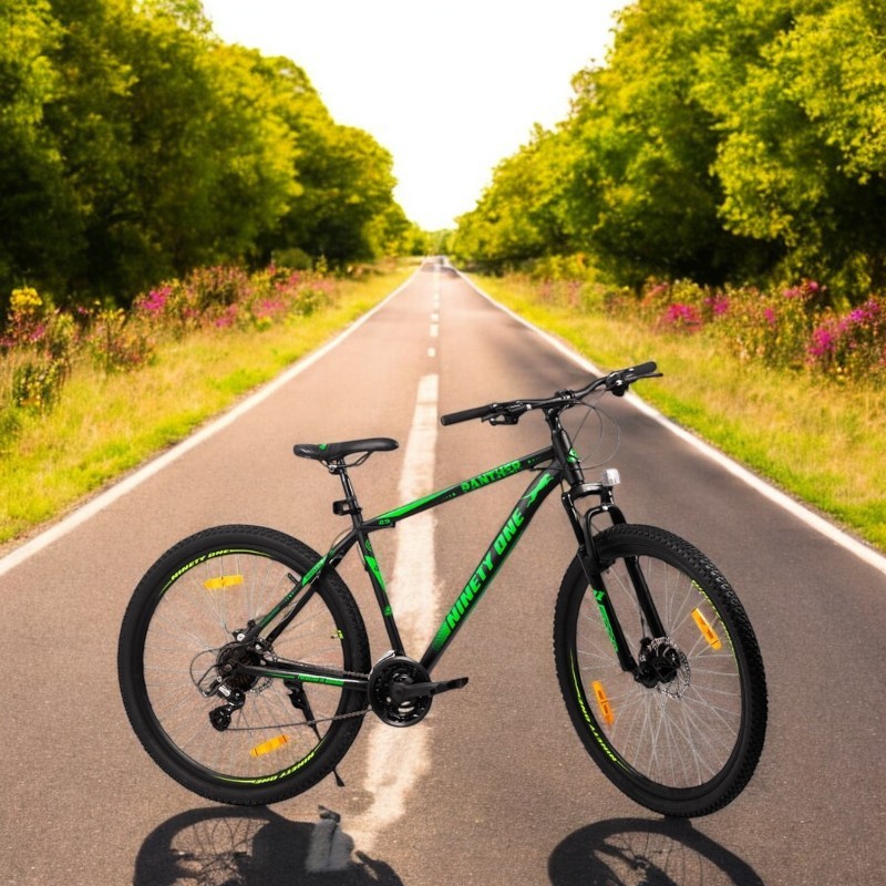 Bicicleta panther 29 inch, frane pe disc, 21 viteze, cadru otel, negru-verde - 3