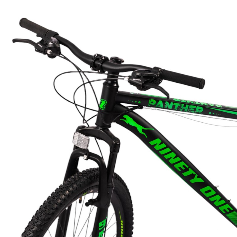 Bicicleta panther 29 inch, frane pe disc, 21 viteze, cadru otel, negru-verde - 5