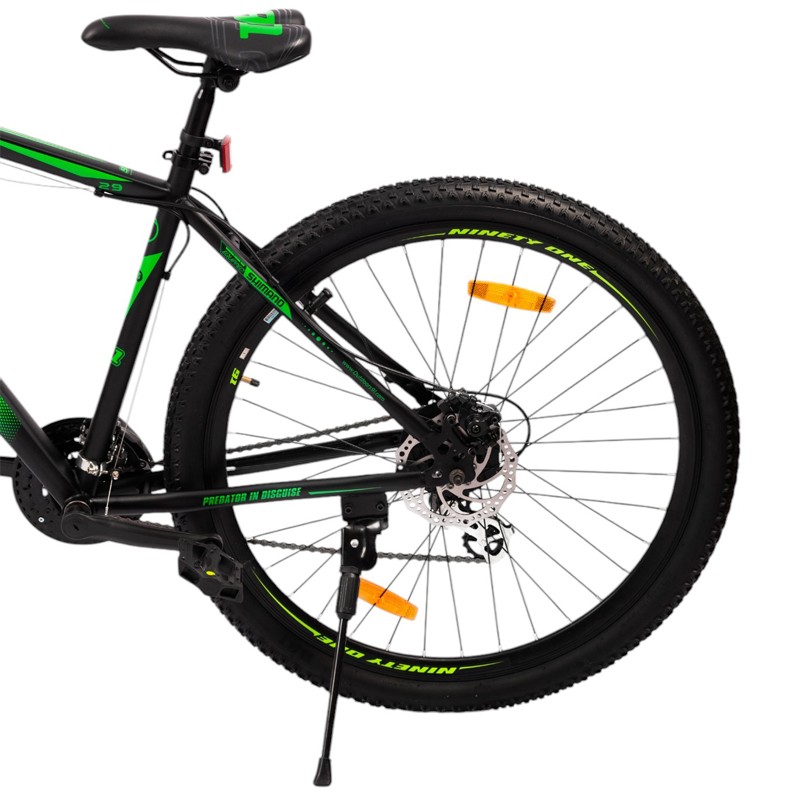 Bicicleta panther 29 inch, frane pe disc, 21 viteze, cadru otel, negru-verde - 6