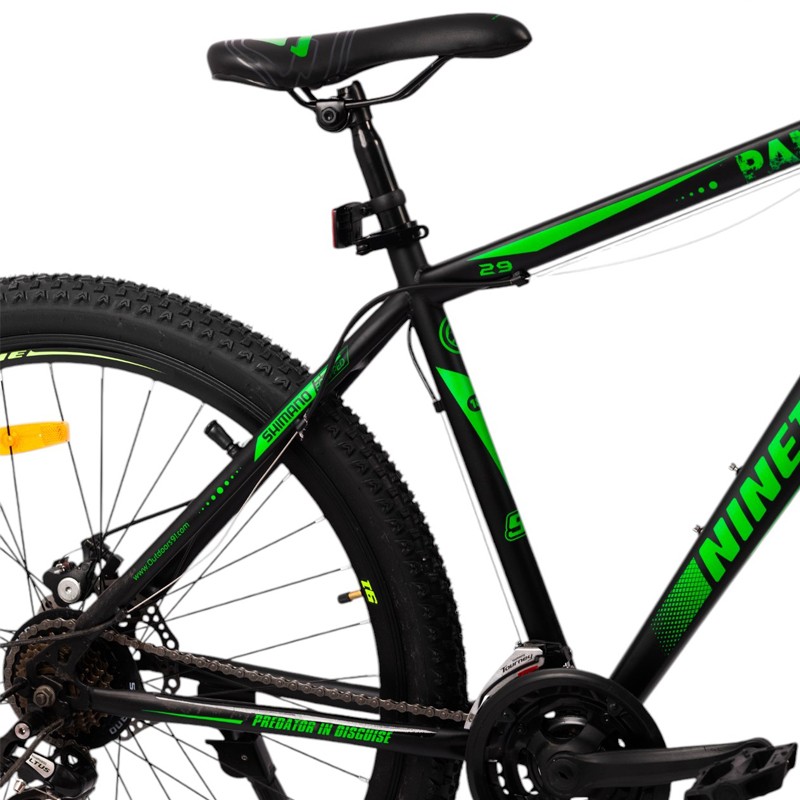 Bicicleta panther 29 inch, frane pe disc, 21 viteze, cadru otel, negru-verde - 7