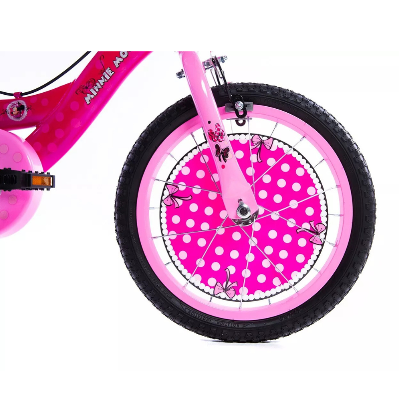 Bicicleta pentru copii Huffy Minnie 16 inch cu roti ajutatoare si gentuta - 2 | YEO