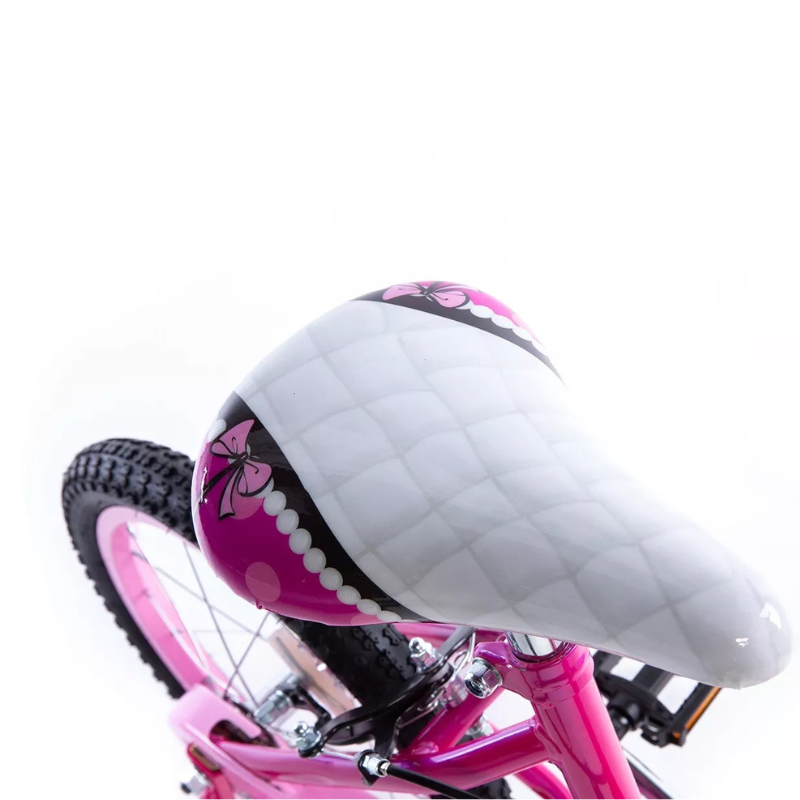 Bicicleta pentru copii Huffy Minnie 16 inch cu roti ajutatoare si gentuta - 3 | YEO