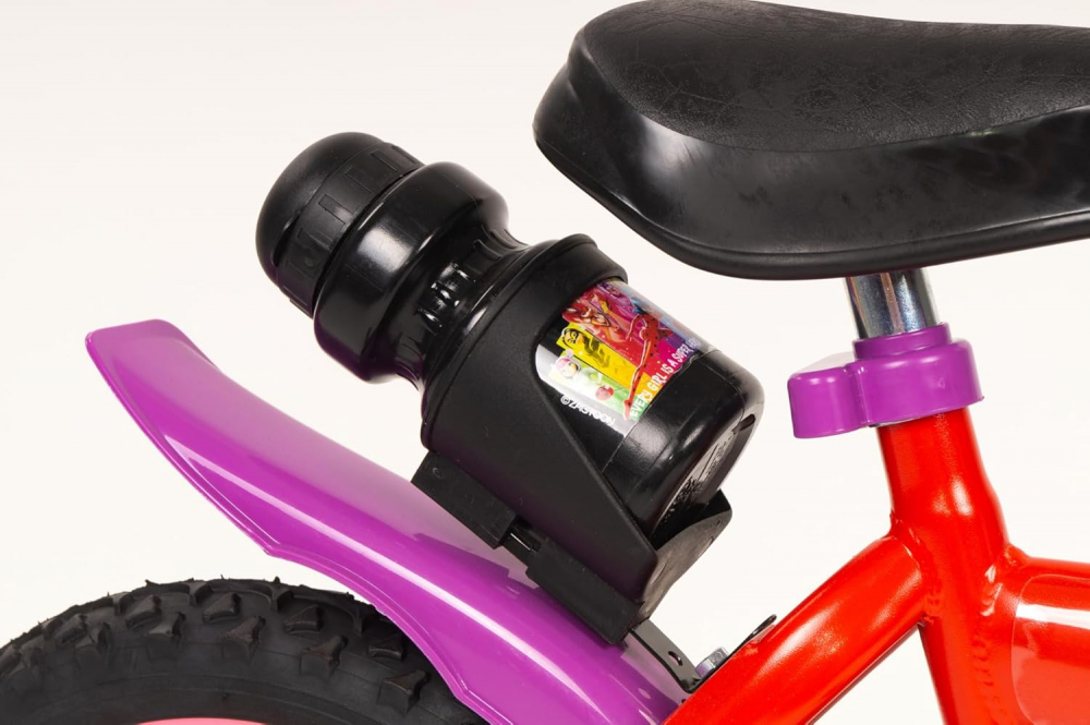 Bicicleta pentru copii Toimsa Miraculous Violet 16 inch cu roti ajutatoare, suport si sticla de apa, frana pe janta fata, frana cu tambur spate, ghidon reglabil pe inaltime, inaltime copil recomandata 110-120 cm - 2