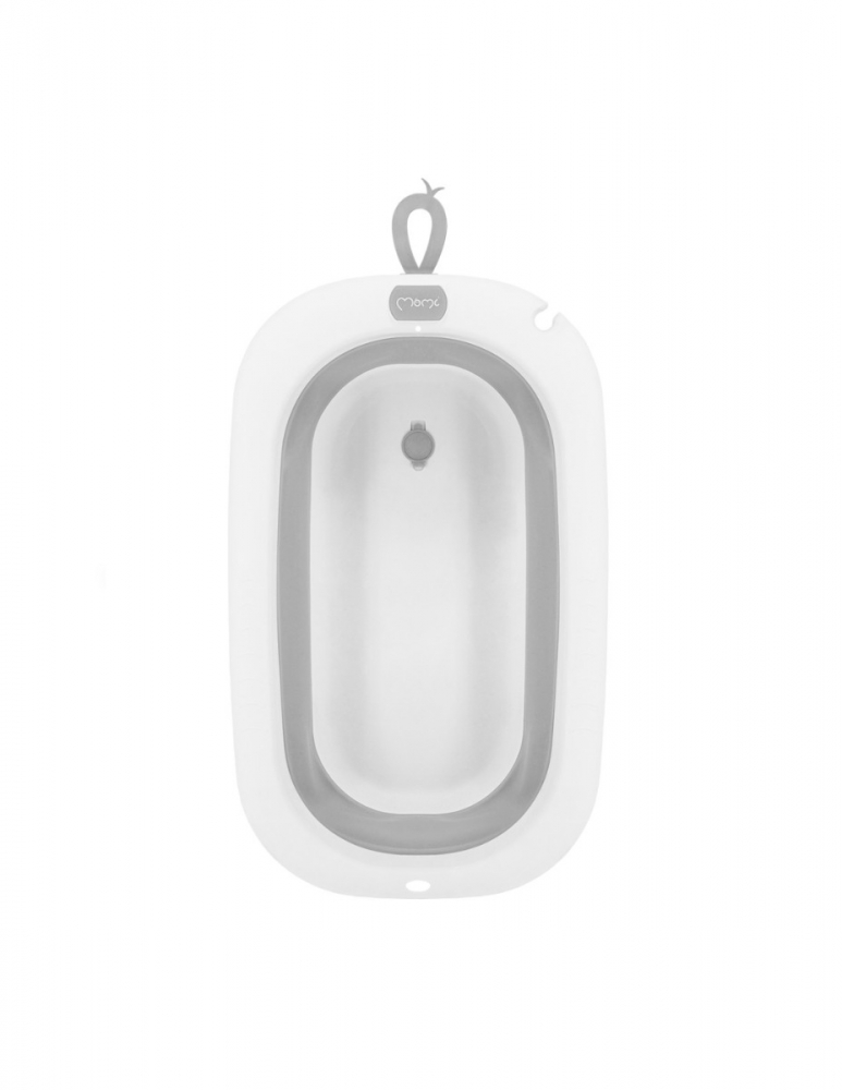 Cadita pliabila cu dop de scurgere Momi Nata Grey - 1 | YEO
