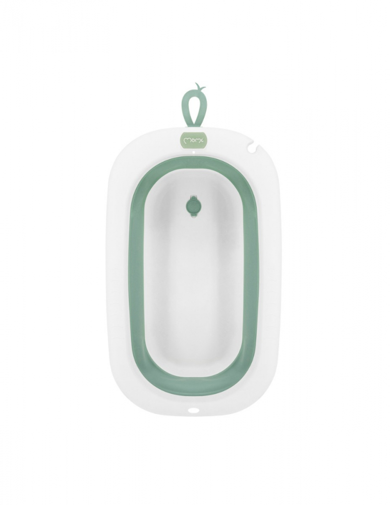 Cadita pliabila cu dop de scurgere Momi Nata Green - 1 | YEO