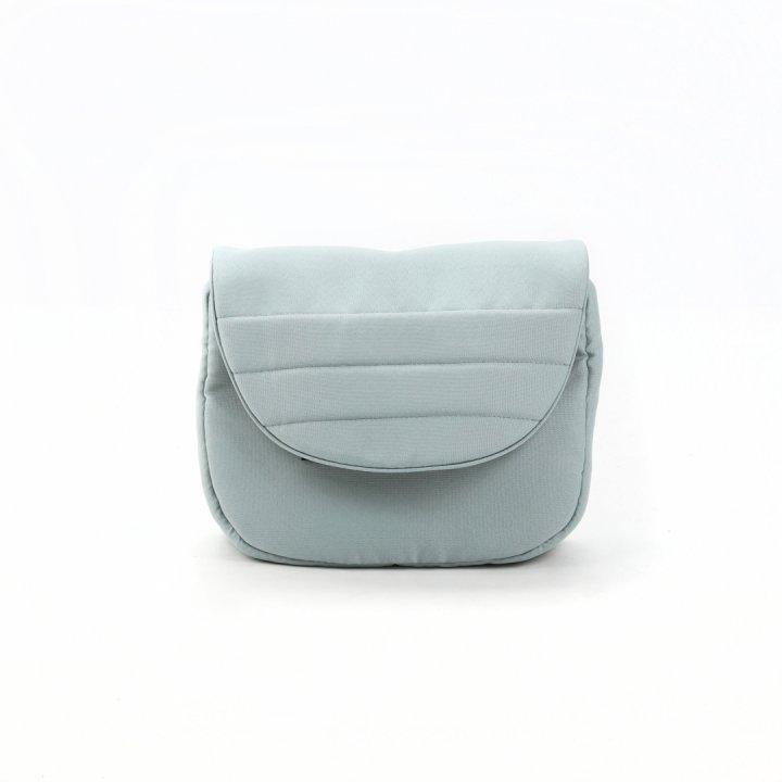 Carucior pentru copii, Adamex, 2 in 1, Lanti PS25, Pliabil, landou cu salteluta, copertina reglabila, roti frontale pivotante, cu dubla suspensie si husa de ploaie inclusa, Linen  EcoLeather, Mint Green - 3
