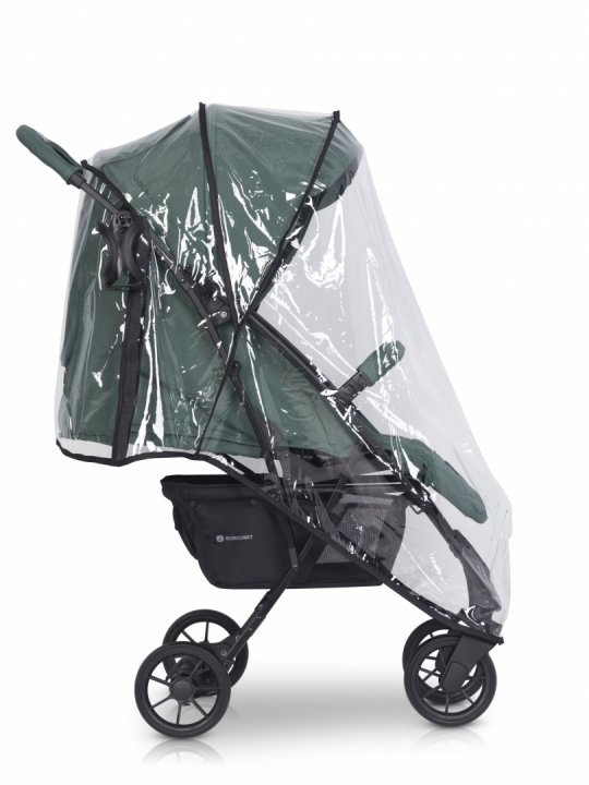 Carucior pentru copii, Euro-Cart Volt Pro, omologat pana la 22 kg, Mineral Black Edition, ultracompact, pliabil cu o singura mana, spatar reglabil in 3 pozitii, roti cu suspensie
