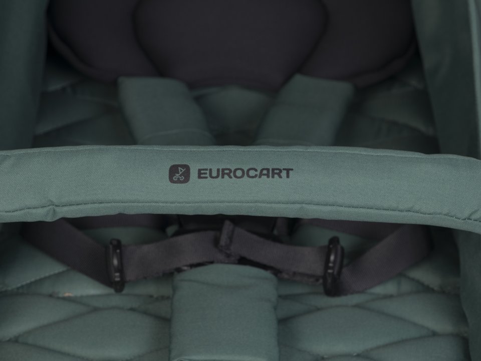 Carucior pentru copii, Euro-Cart Volt Pro, omologat pana la 22 kg, Mineral Black Edition, ultracompact, pliabil cu o singura mana, spatar reglabil in 3 pozitii, roti cu suspensie - 3