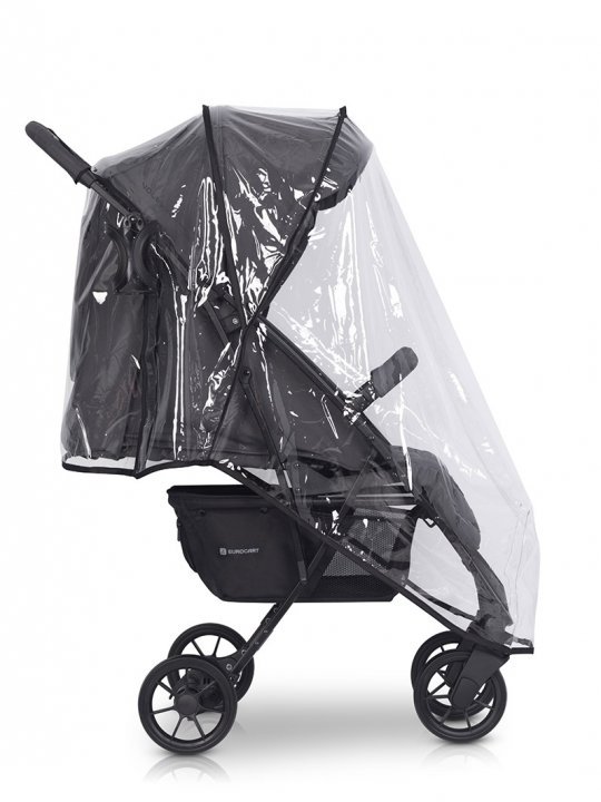 Carucior pentru copii, Euro-Cart Volt Pro, omologat pana la 22 kg, Iron Black Edition, ultracompact, pliabil cu o singura mana, spatar reglabil in 3 pozitii, roti cu suspensie - 1