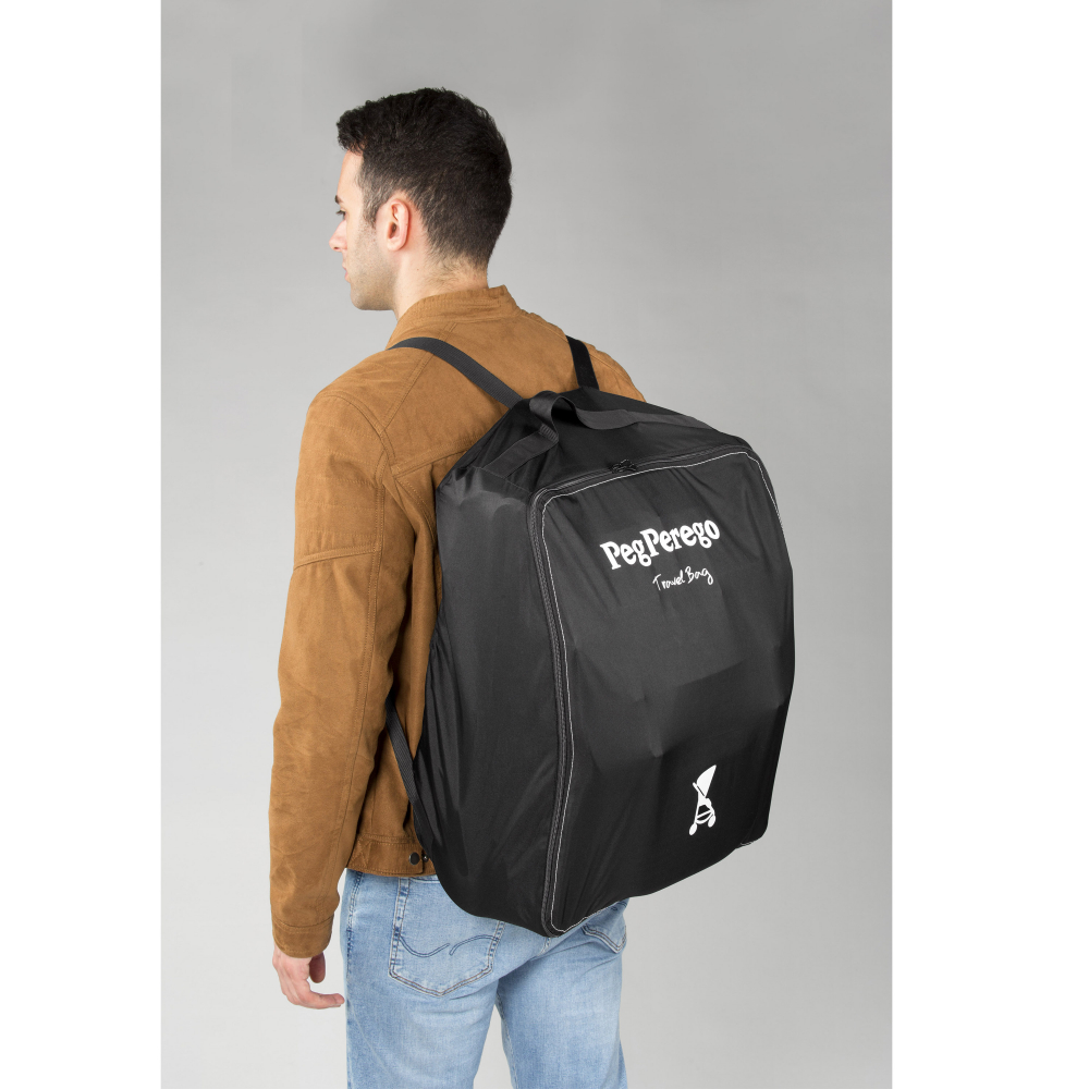 Carucior copii Peg Perego Volo, ultracompact, 0 - 22 kg, cu spatar si suport pentru picioare reglabile, frana centralizata, bara frontala detasabila si geanta transport inclusa,  5.4 kg, Blue Shine, Albastru - 3