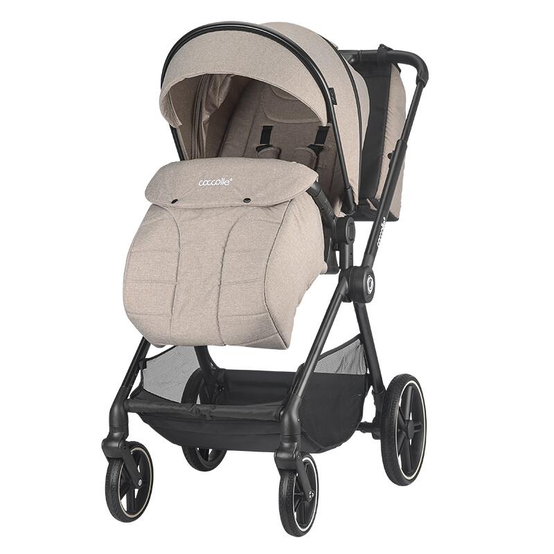 Carucior modular 3 in 1 Coccolle Lissia Butternut Beige + Scoica auto iSize Coccolle Knox Anthracite