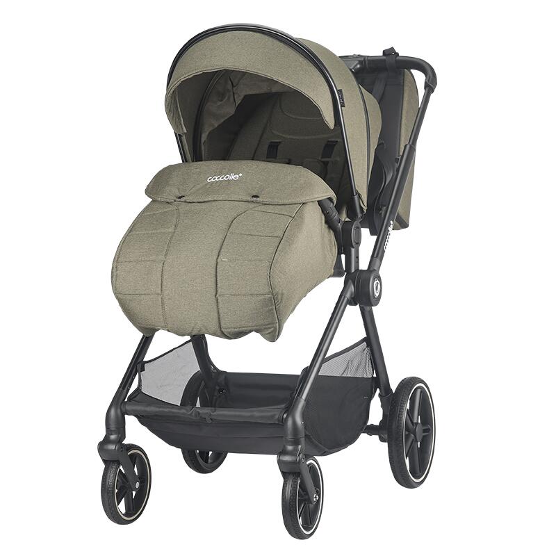 Carucior modular 3 in 1 Coccolle Lissia Moss green + Scoica auto iSize Coccolle Knox Anthracite