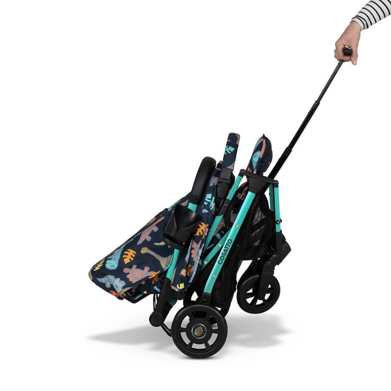 Carucior pentru copii Cosatto Woosh 4 Diggin Dinos 0-25 kg, Sistem Troller, Material Ecologic, Suport pahar, Husa de ploaie - 1