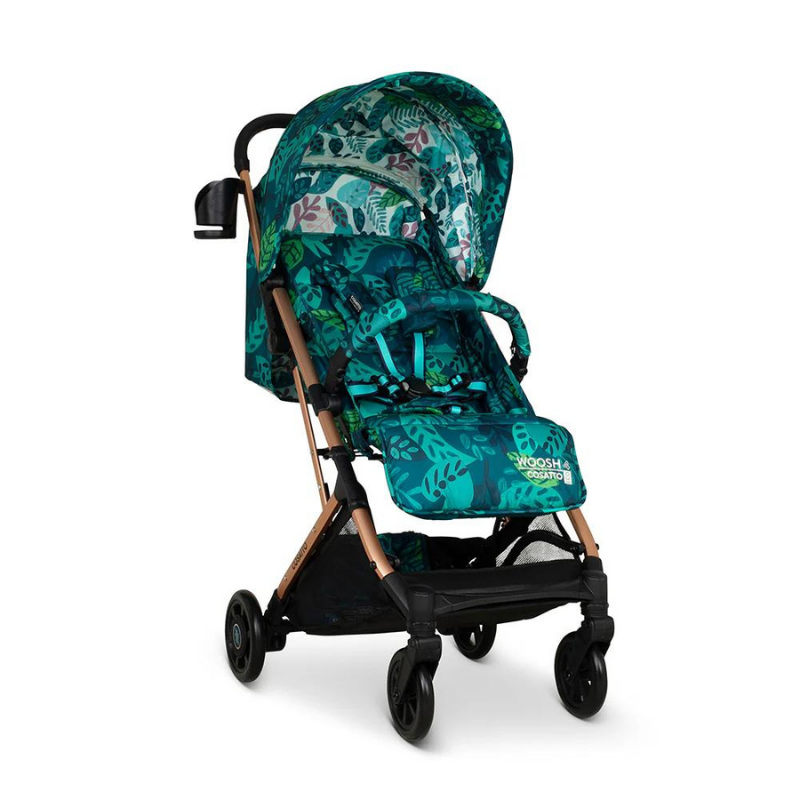Carucior pentru copii Cosatto Woosh 4 Midnight Jungle 0-25 kg, Sistem Troller, Material Ecologic, Suport pahar, Husa de ploaie - 5