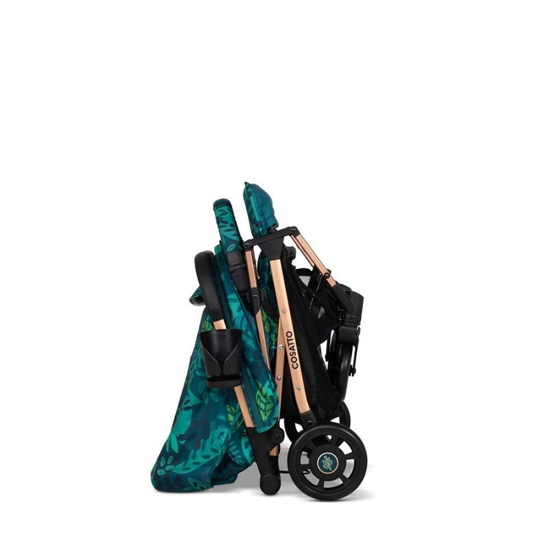 Carucior pentru copii Cosatto Woosh 4 Midnight Jungle 0-25 kg, Sistem Troller, Material Ecologic, Suport pahar, Husa de ploaie - 1