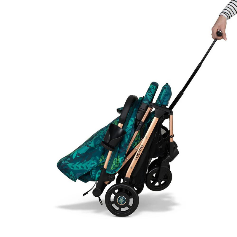 Carucior pentru copii Cosatto Woosh 4 Midnight Jungle 0-25 kg, Sistem Troller, Material Ecologic, Suport pahar, Husa de ploaie - 2