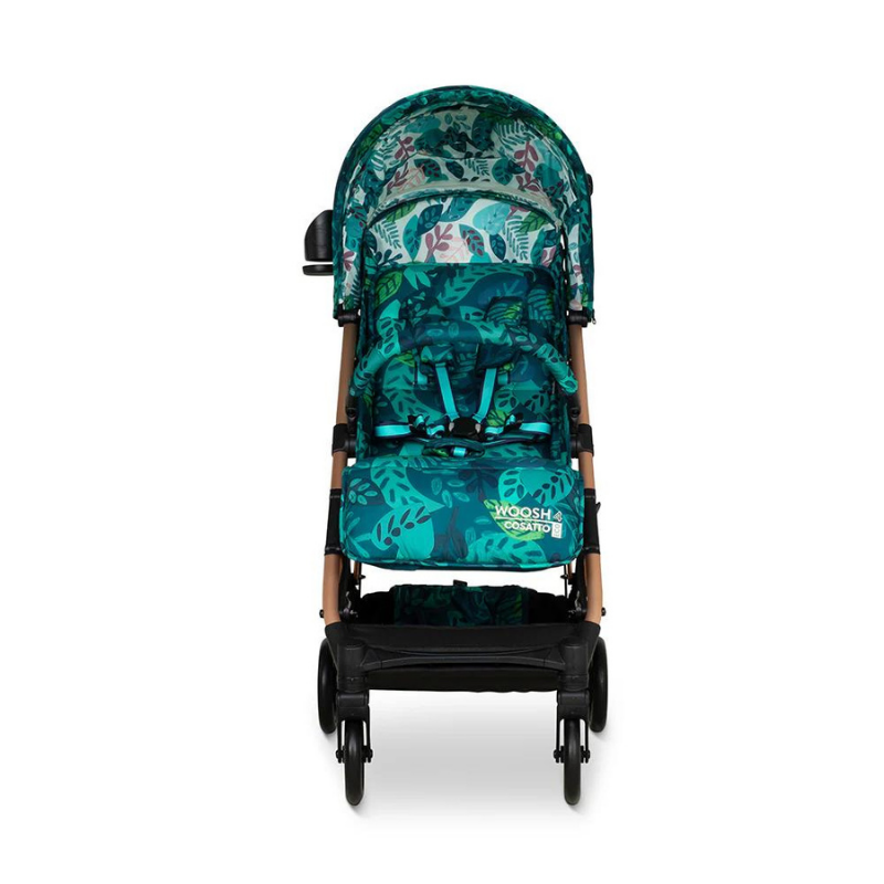 Carucior pentru copii Cosatto Woosh 4 Midnight Jungle 0-25 kg, Sistem Troller, Material Ecologic, Suport pahar, Husa de ploaie - 3