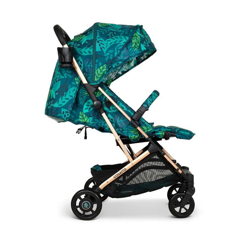 Carucior pentru copii Cosatto Woosh 4 Midnight Jungle 0-25 kg, Sistem Troller, Material Ecologic, Suport pahar, Husa de ploaie - 4